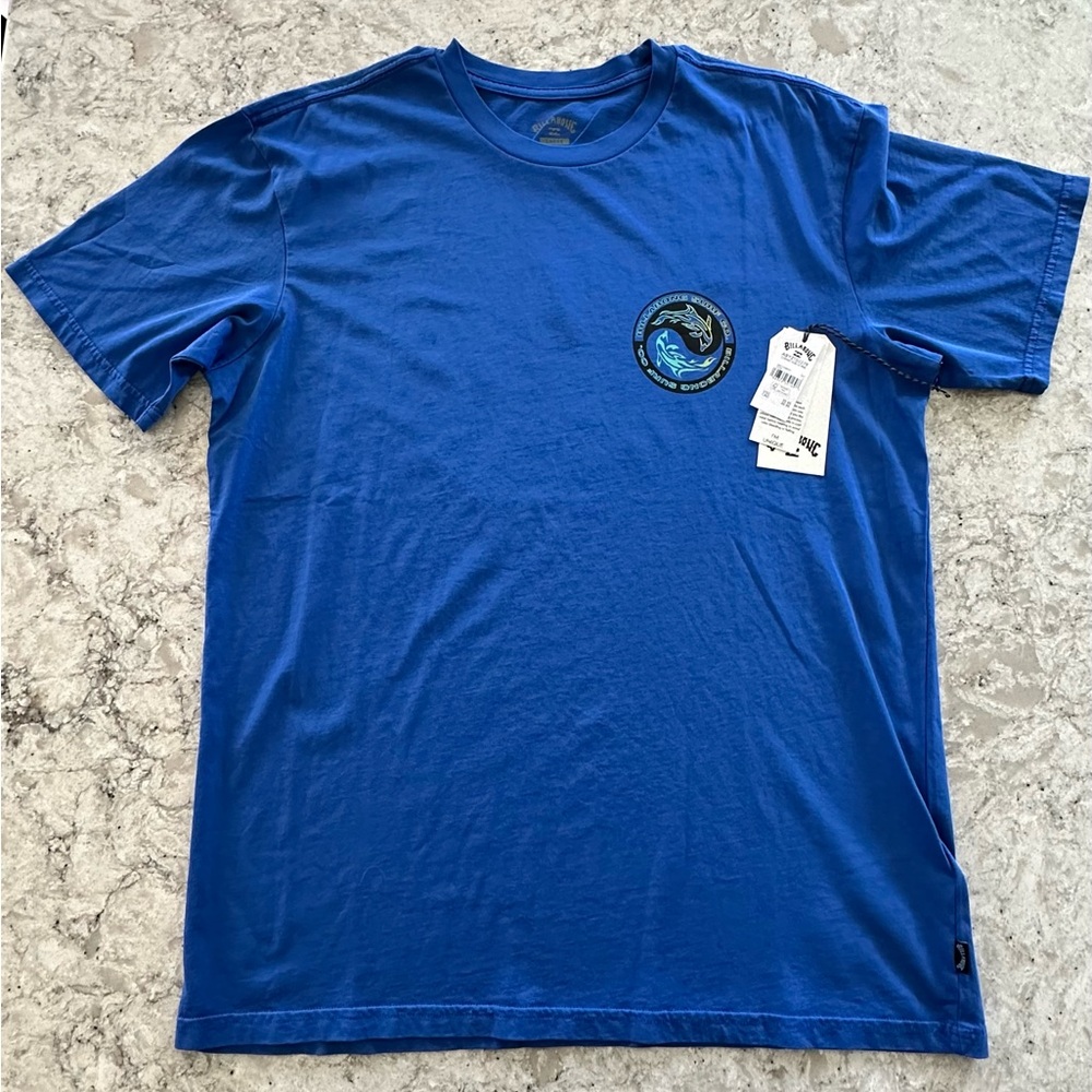 Billabong Wave Washed Premium Blue Short Sleeve Tee Size Large NWT